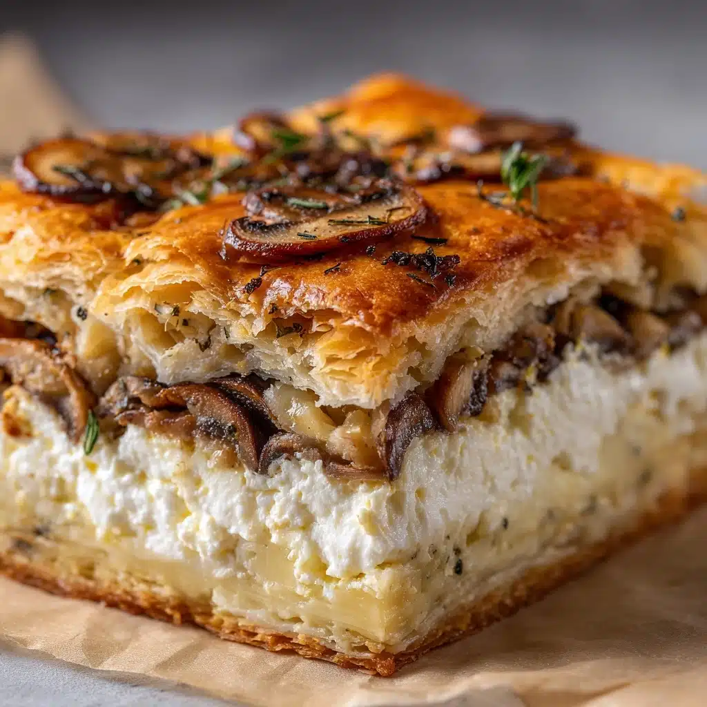 Feta & Mushroom Brunch Squares Recipe - Recipe Image