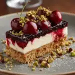 Heavenly Cherry Pistachio Cheesecake Bars Recipe