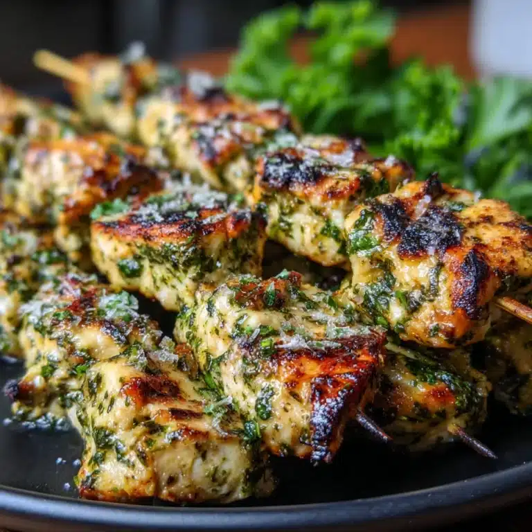 Garlic Parmesan Chicken Skewers Recipe