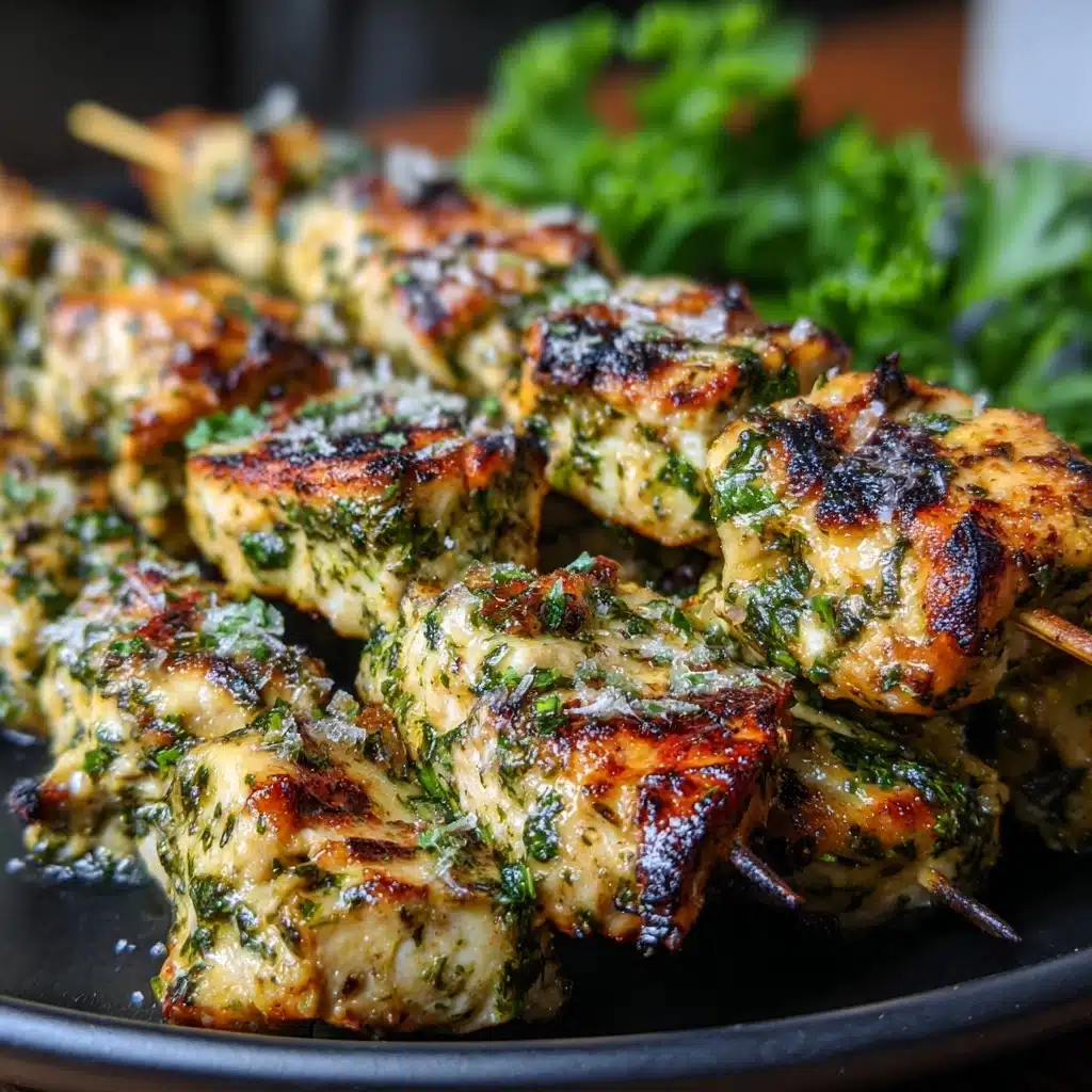Garlic Parmesan Chicken Skewers Recipe