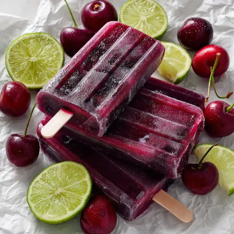 Cherry Lime Ice Pops Recipe