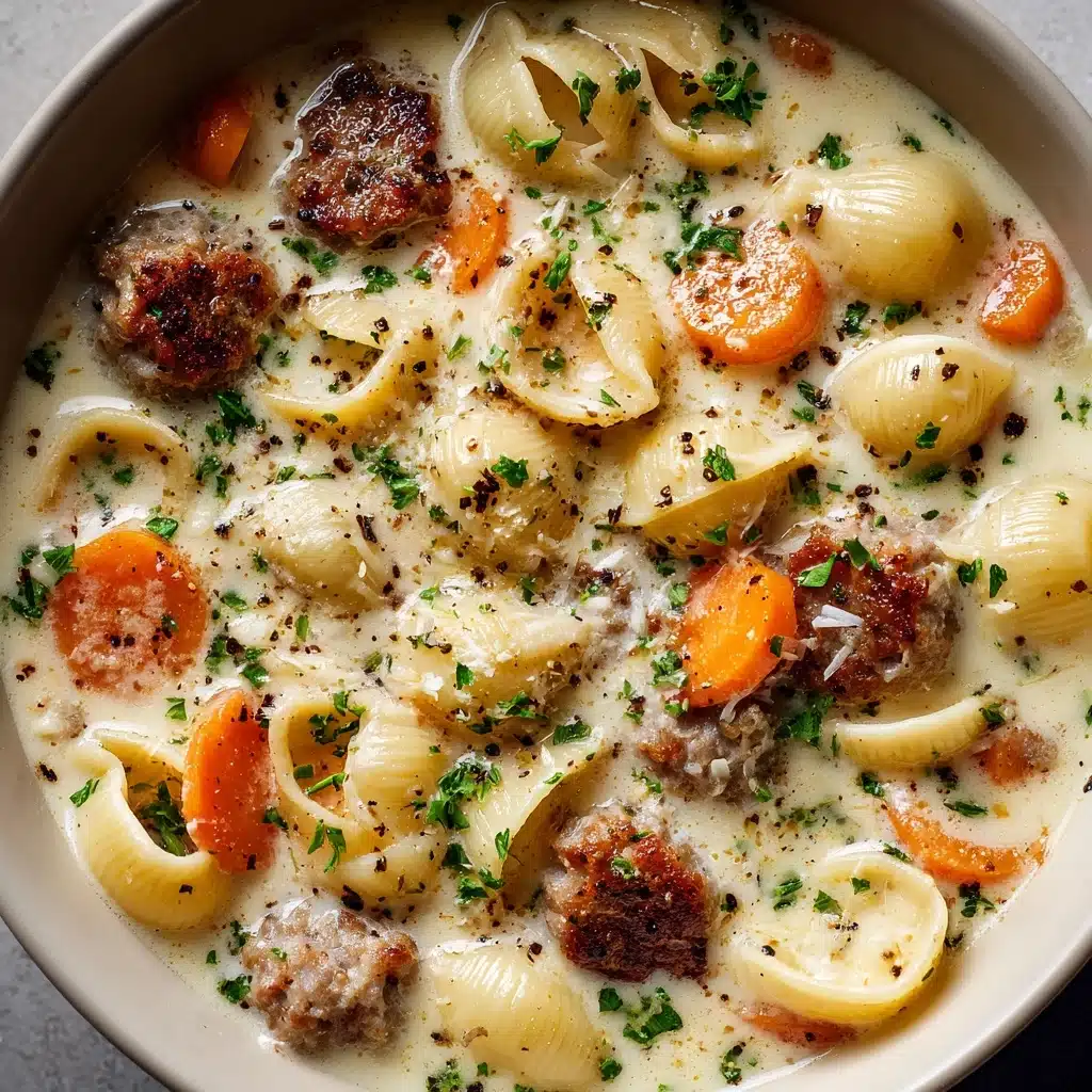 Cozy Ditalini Soup with Creamy Parmesan and Italian Sausage Recipe - Recipe Image