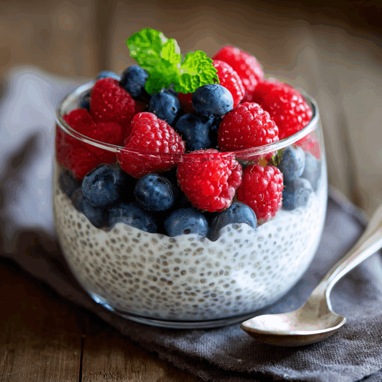 **Chia Seed Pudding with Coconut Milk and Berries** Recipe