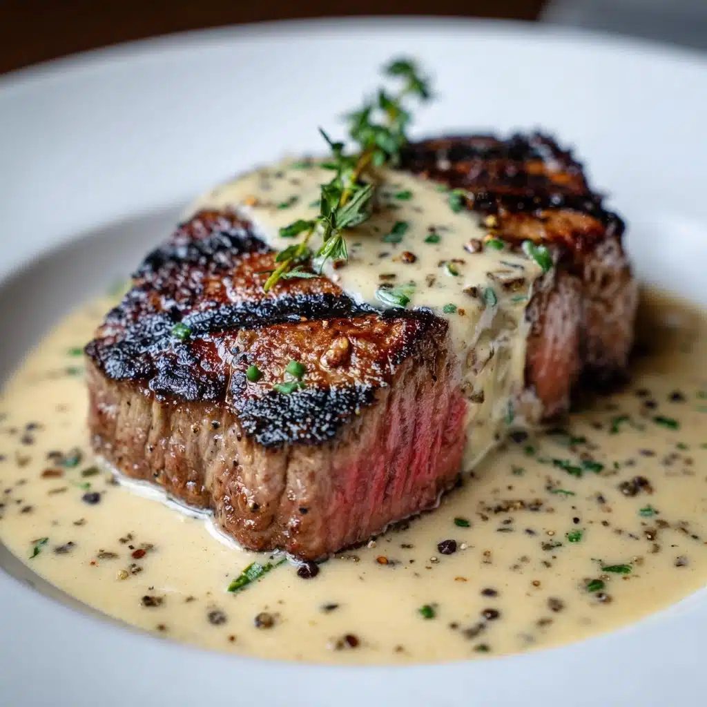 Creamy Garlic Sauce Steak Recipe
