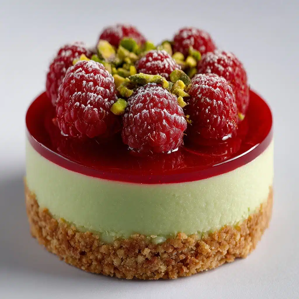 Raspberry Pistachio Mousse Cakes Recipe - Recipe Image