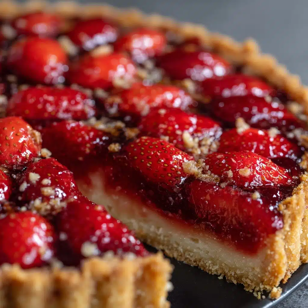 Fresh Strawberry Pie with a Pretzel-Pecan Crust Recipe - Recipe Image