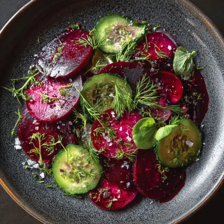 Crisp Cucumber and Beetroot Salad with Herb Dressing Recipe