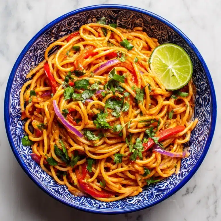 Creamy Peanut Noodles with Crunchy Veggies and Lime Recipe