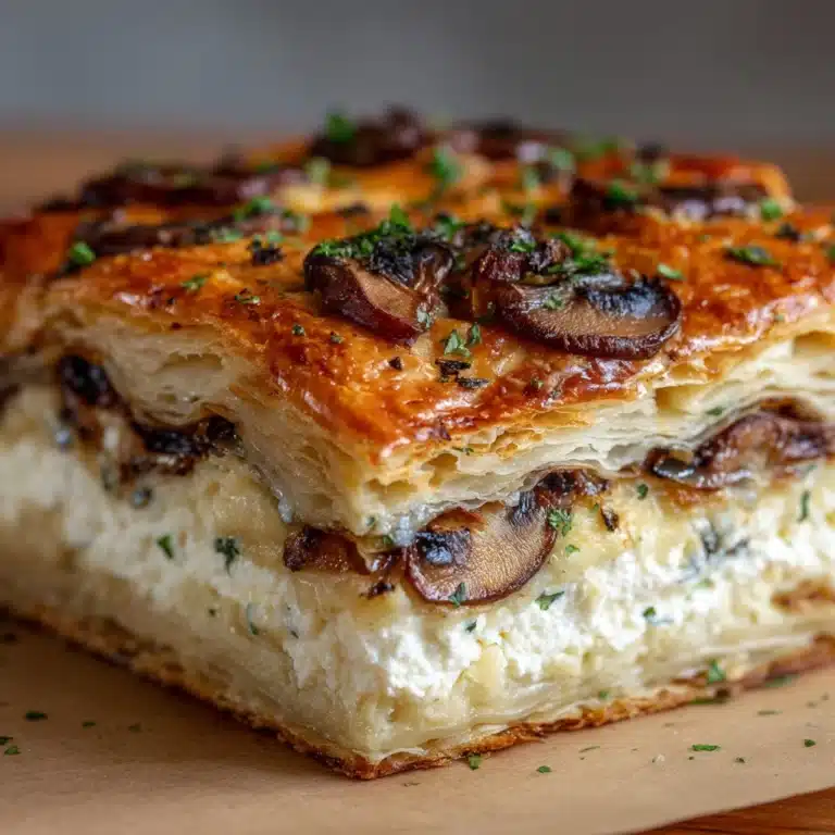 Feta & Mushroom Brunch Squares Recipe