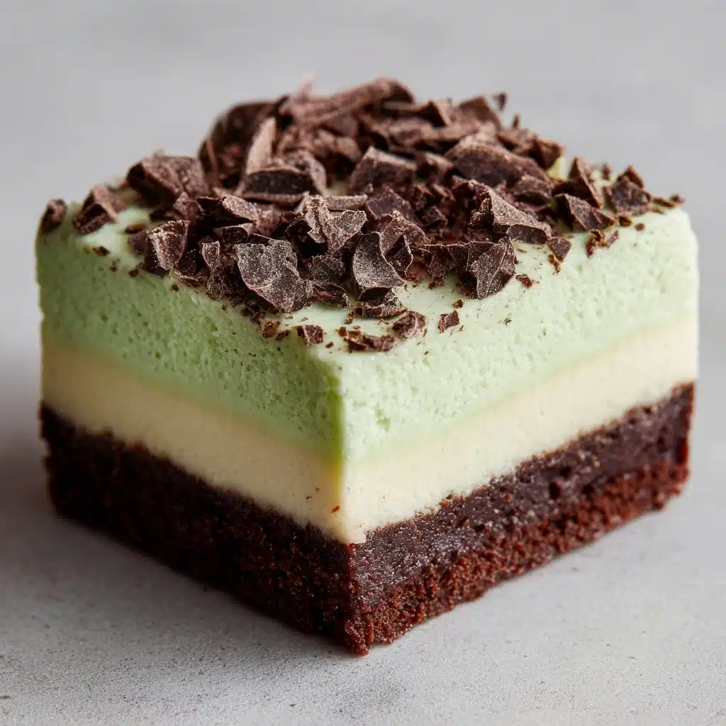 Grasshopper Cheesecake Bars Recipe - Recipe Image