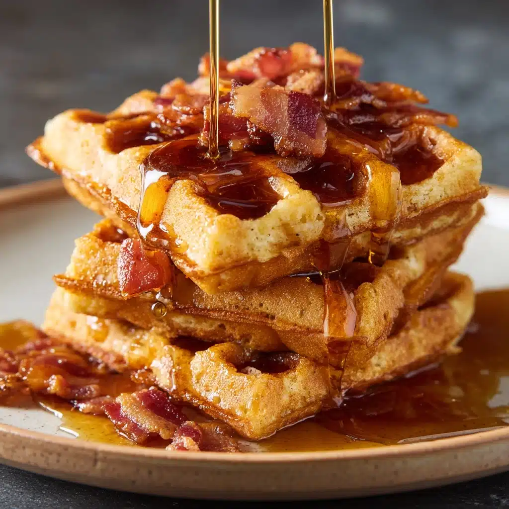 Cornbread Waffle Bites with Honey Butter Syrup Recipe - Recipe Image