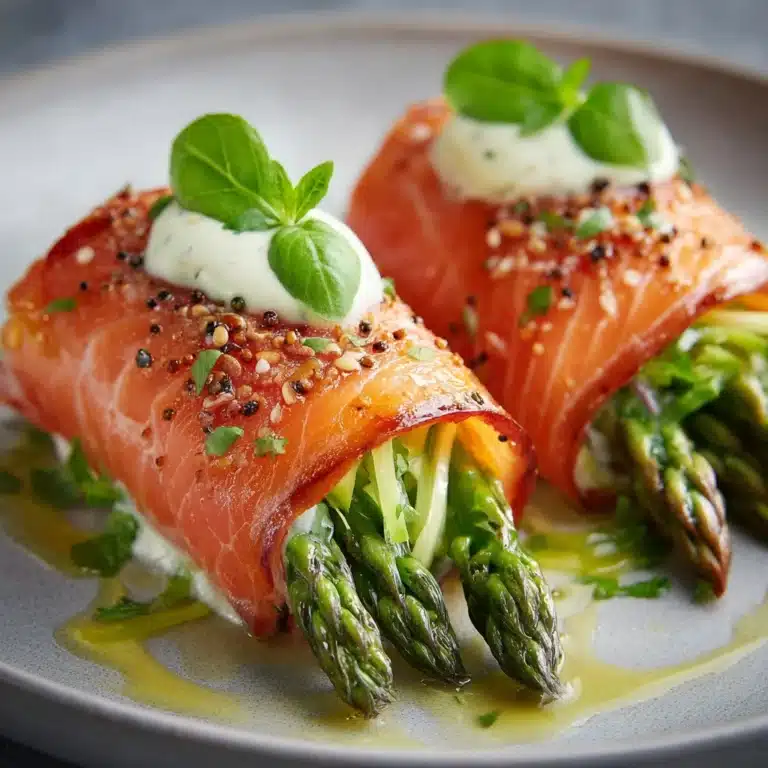 Asparagus and Lemon Basil Ricotta Salmon Rolls Recipe