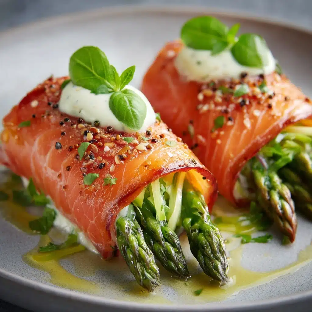 Asparagus and Lemon Basil Ricotta Salmon Rolls Recipe - Recipe Image