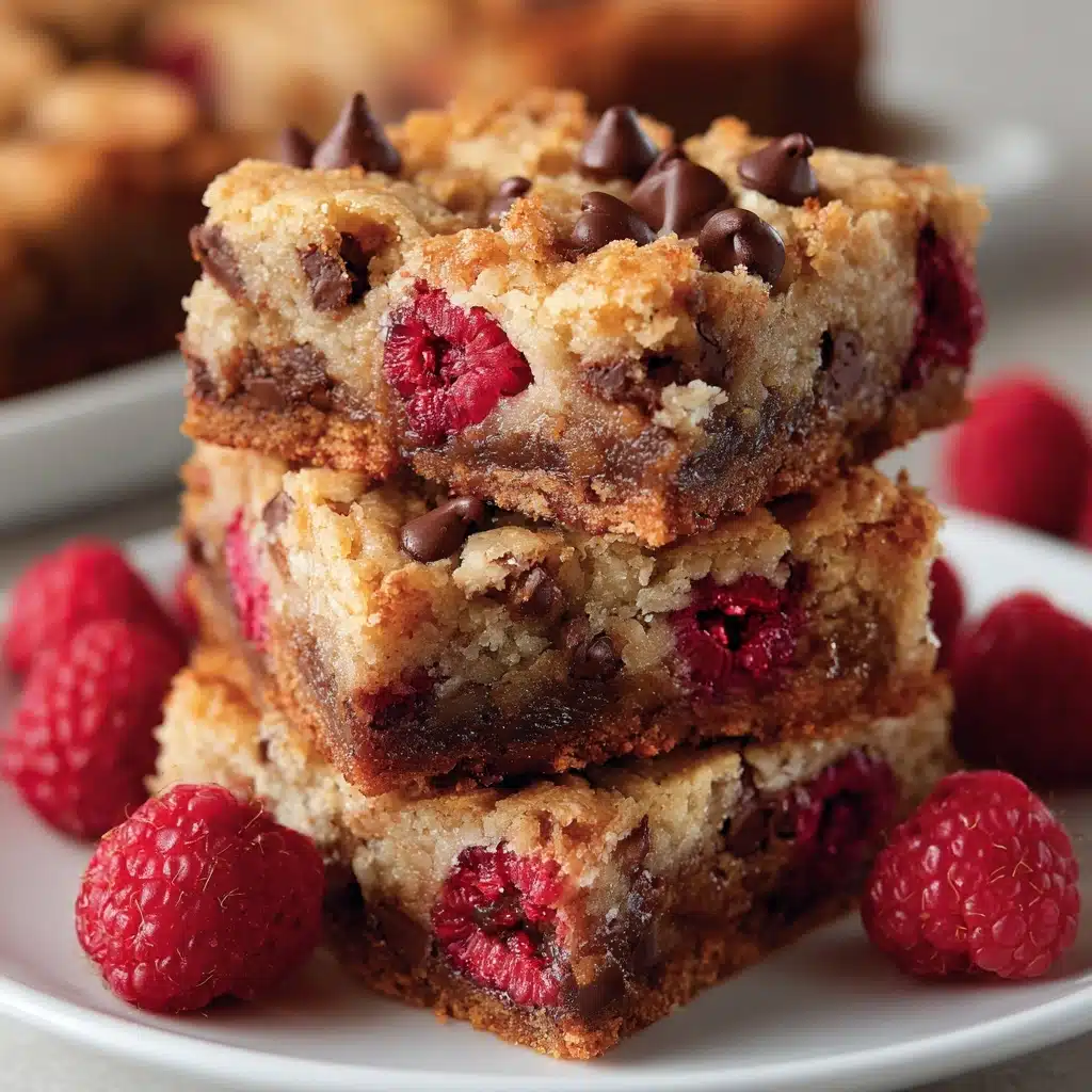 Raspberry and Chocolate Chip Cookie Bars Recipe - Recipe Image