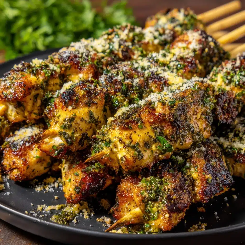 Garlic Parmesan Chicken Skewers Recipe - Recipe Image