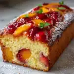 Refreshing Strawberry Peach Loaf Cake Recipe