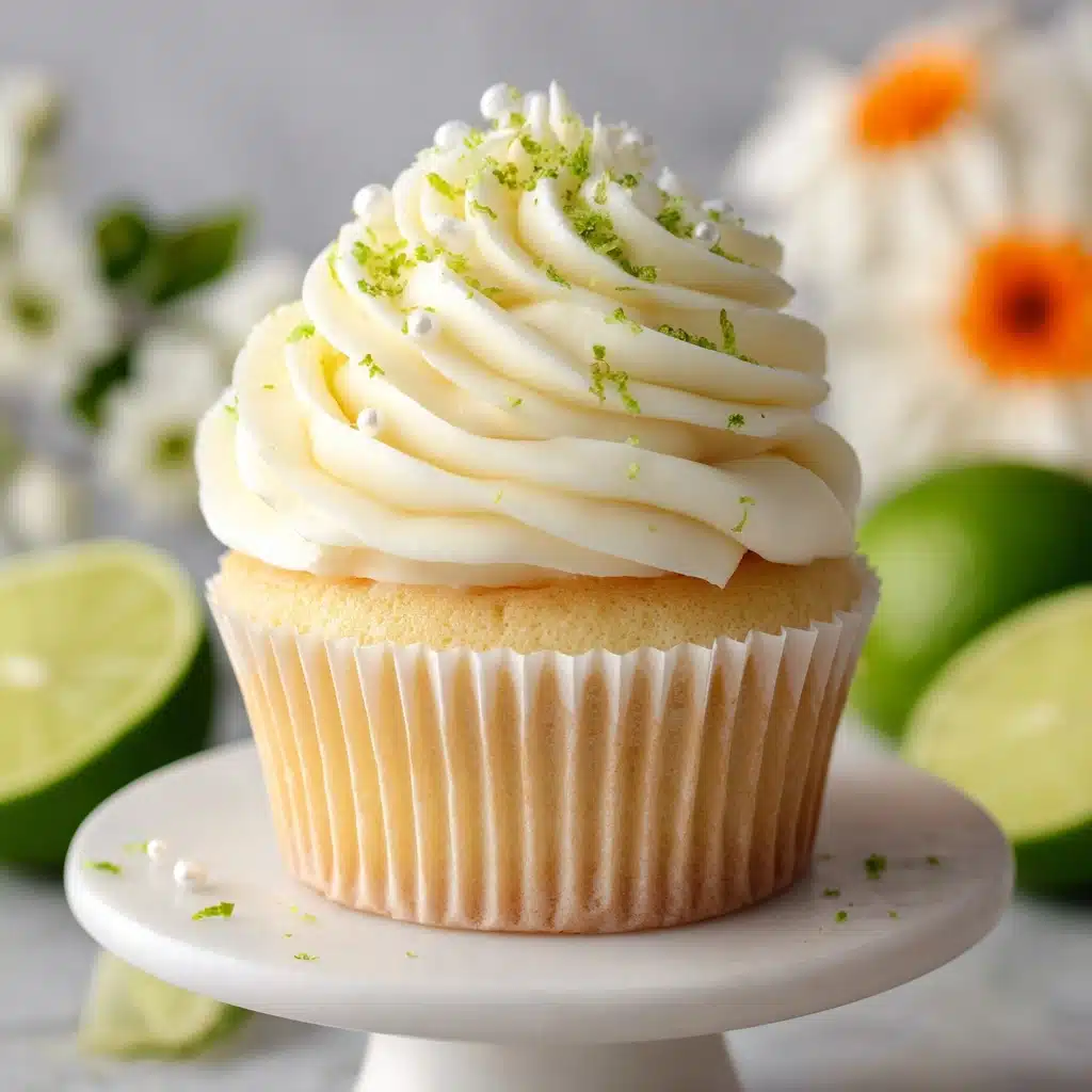 Key Lime Cupcakes Filled with Creamy Lime Frosting Recipe - Recipe Image