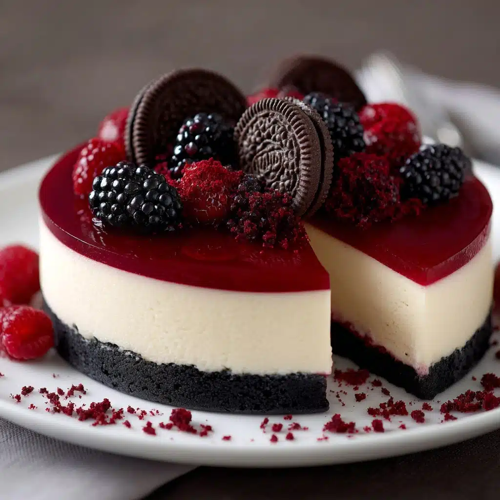 Cheesecake with Red Velvet Cookie Dough Recipe - Recipe Image