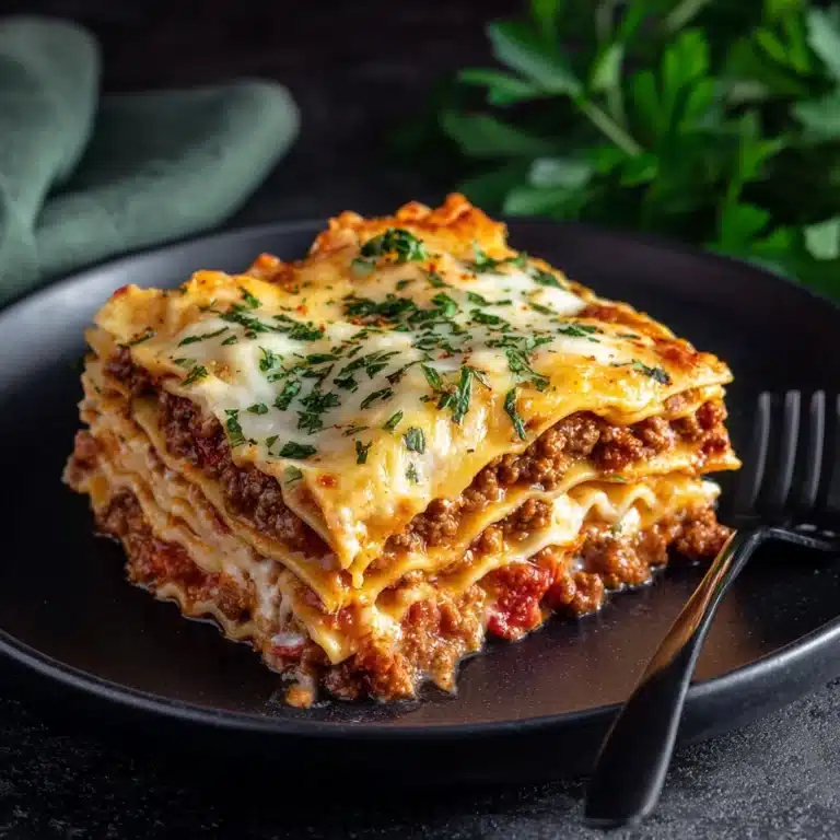 Classic Lasagna with Meat Sauce Recipe