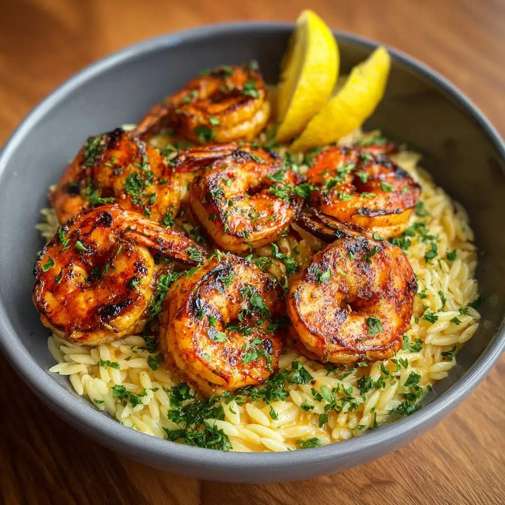 Shrimp Orzo Lemon Garlic Sauce Recipe - Recipe Image