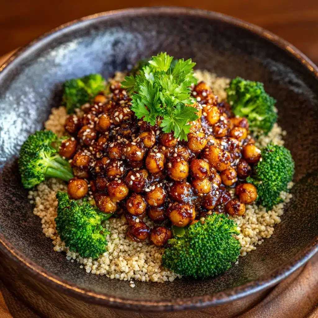 Sticky Sesame Chickpeas & Broccoli Recipe - Recipe Image