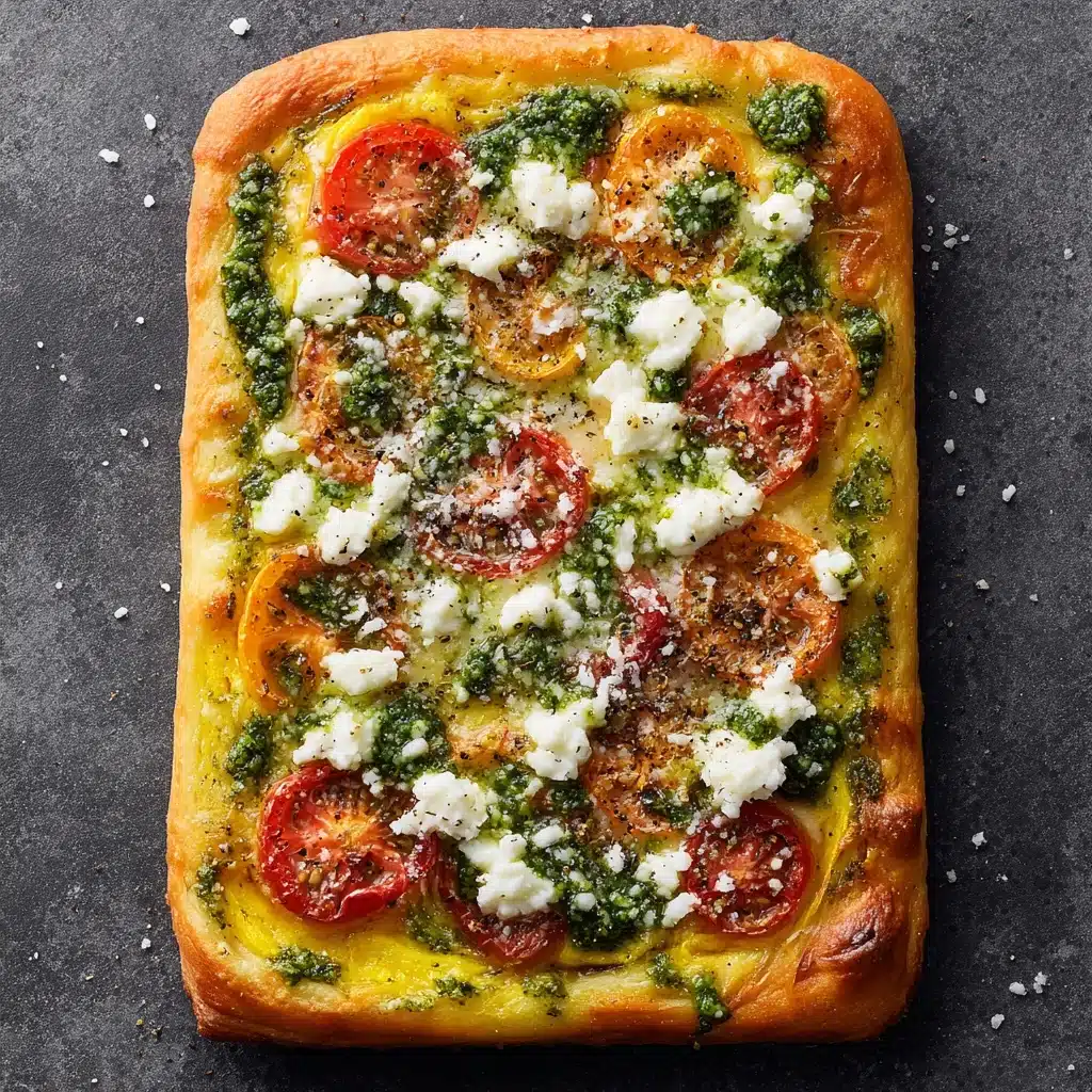 Pesto Caprese Puff Pastry Pizza Recipe - Recipe Image