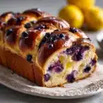 Lemon Blueberry Cream Cheese Sourdough Bread Recipe