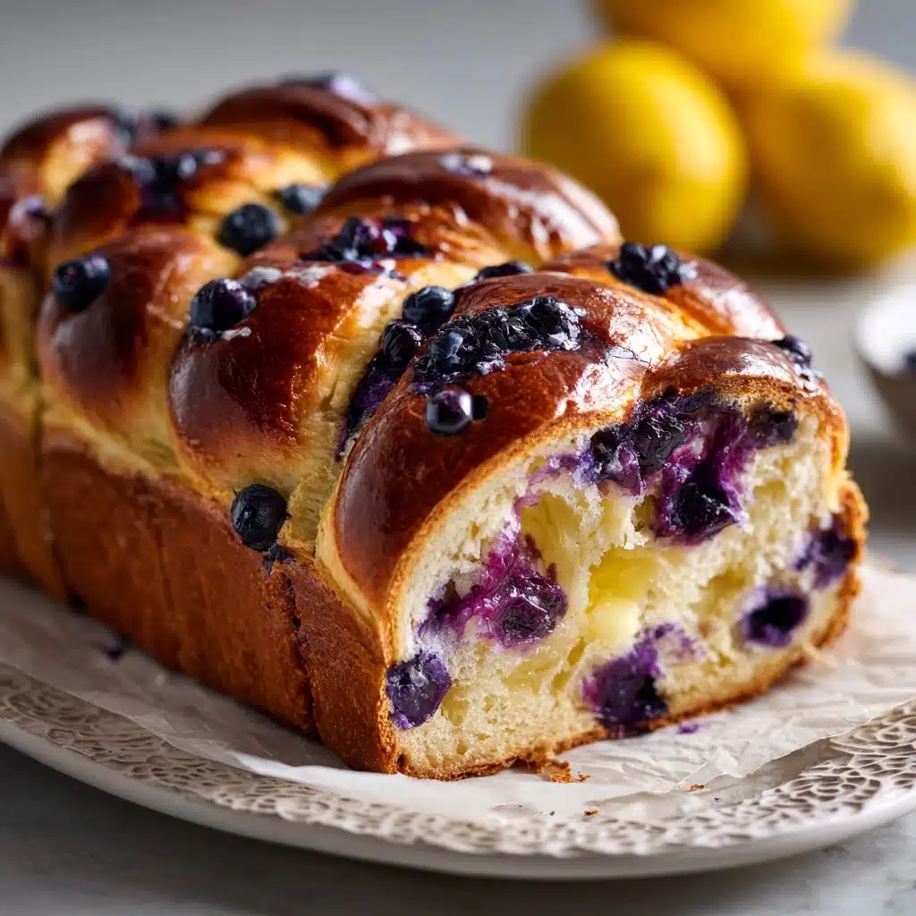 Lemon Blueberry Cream Cheese Sourdough Bread Recipe