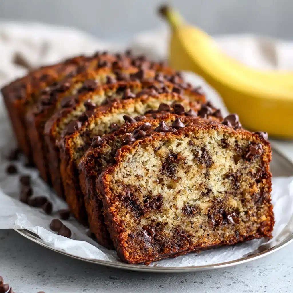 Super Moist Chocolate Chip Banana Bread Recipe - Recipe Image