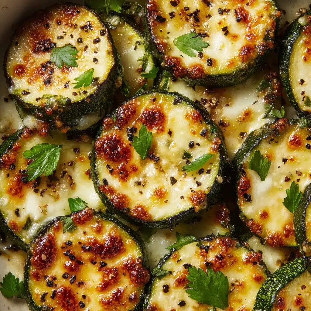 Cheesy Garlic Zucchini Steaks Recipe