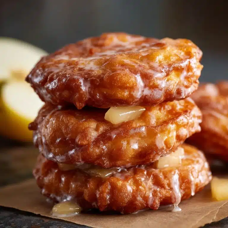 Soft Cinnamon Apple Fritters with Vanilla Glaze Recipe