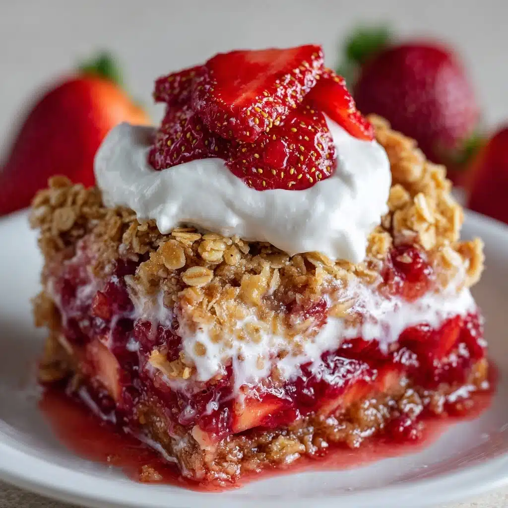 Strawberry Rhubarb Baked Oatmeal Recipe - Recipe Image