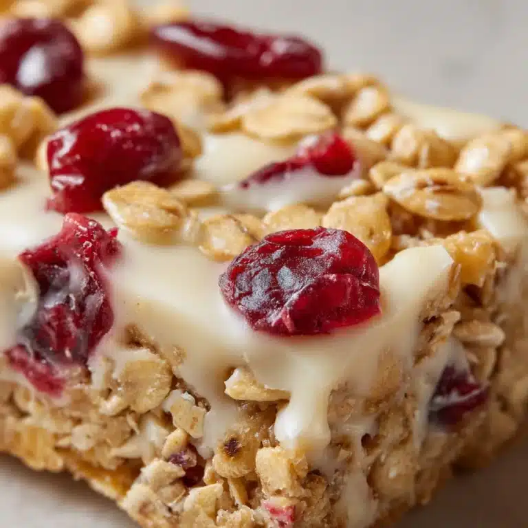 No-Bake White Chocolate Cranberry Oat Clusters Recipe