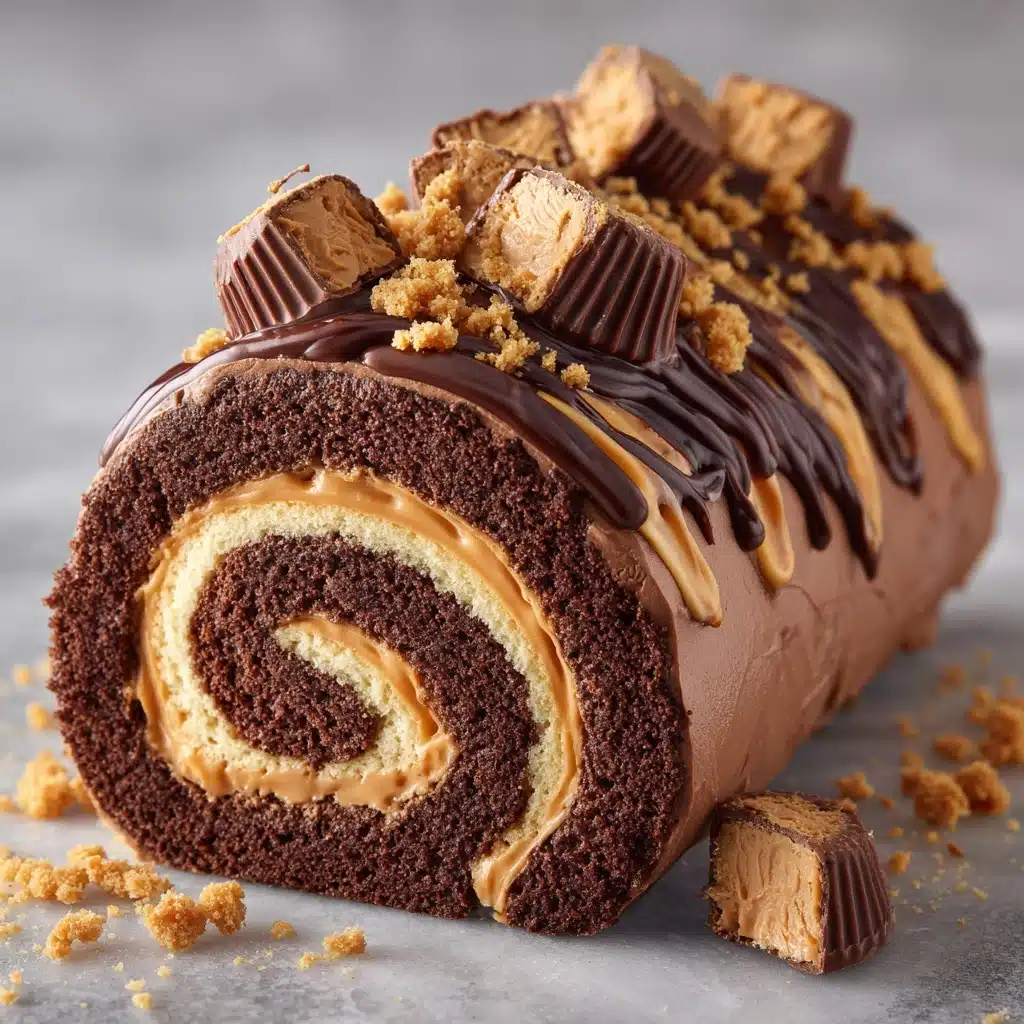 Chocolate Peanut Butter Cake Roll Recipe