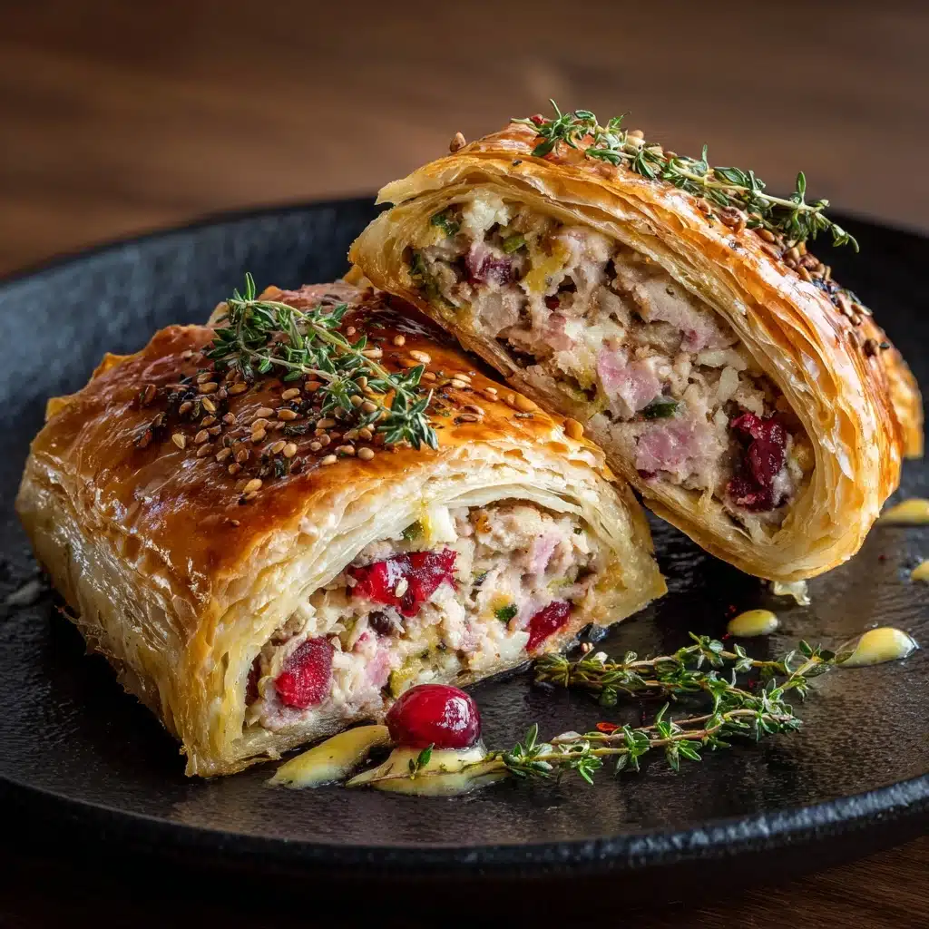 Turkey and Cranberry Sausage Rolls Recipe - Recipe Image