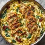Creamy Chicken Pasta with Spinach and Sun-Dried Tomatoes Recipe