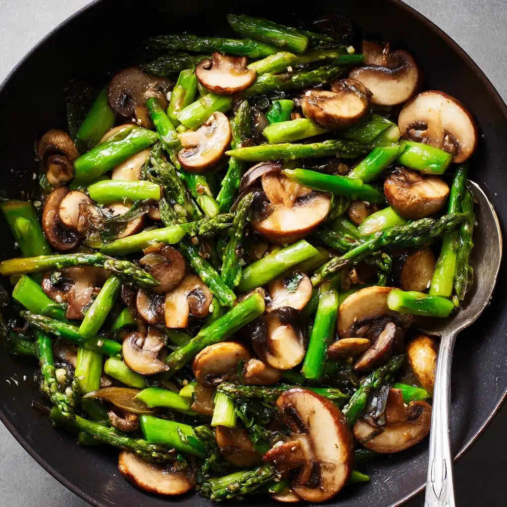 Sautéed Asparagus and Mushrooms Recipe - Recipe Image