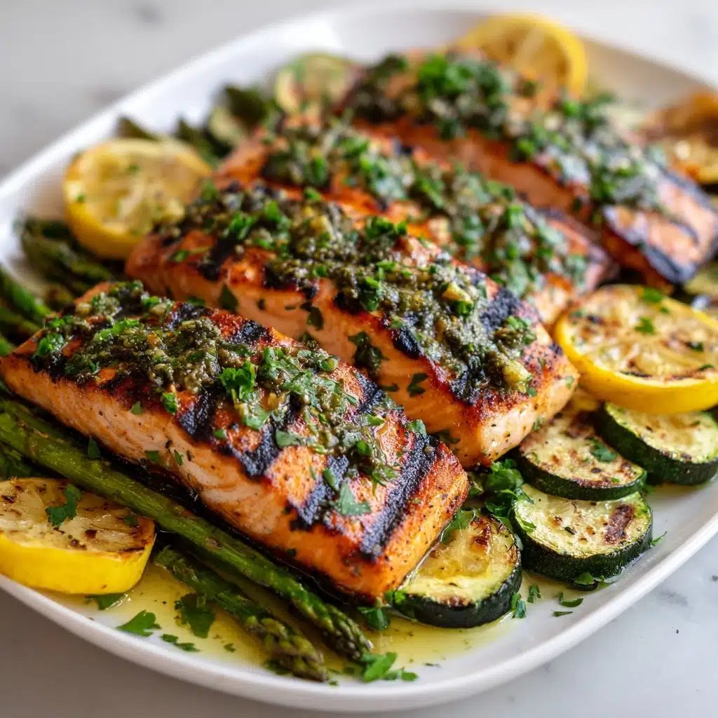 Grilled Salmon & Vegetables Recipe - Recipe Image