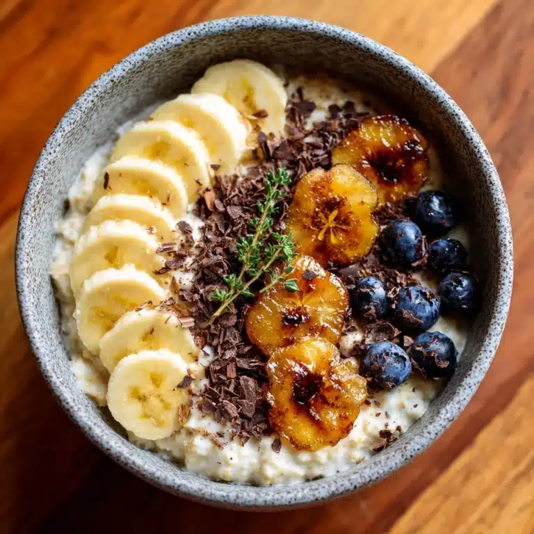 Caramelized Banana Split Overnight Oats Recipe