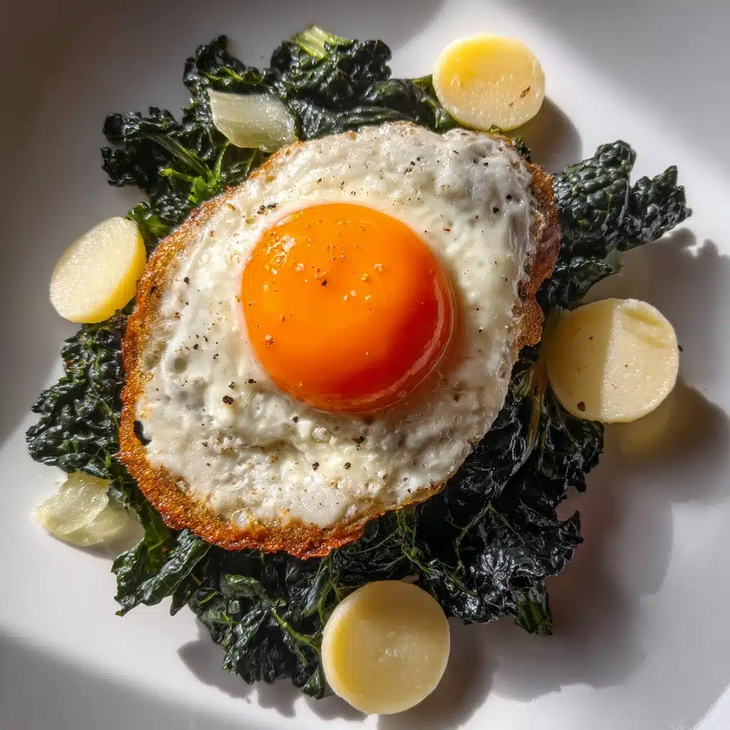 Sautéed Greens with Fried Eggs Recipe