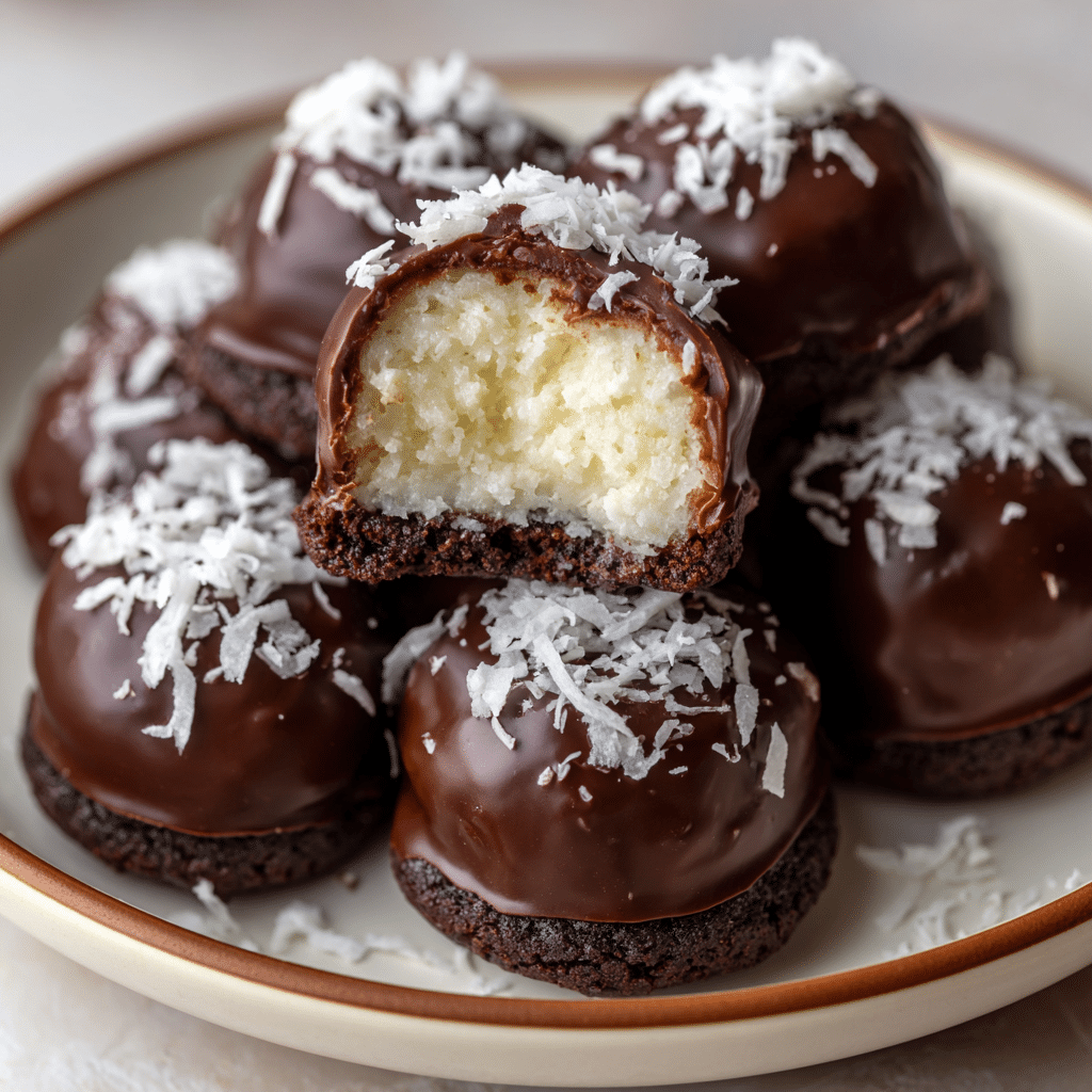 **Coconut Domes with Chocolate Spread** Recipe - Recipe Image