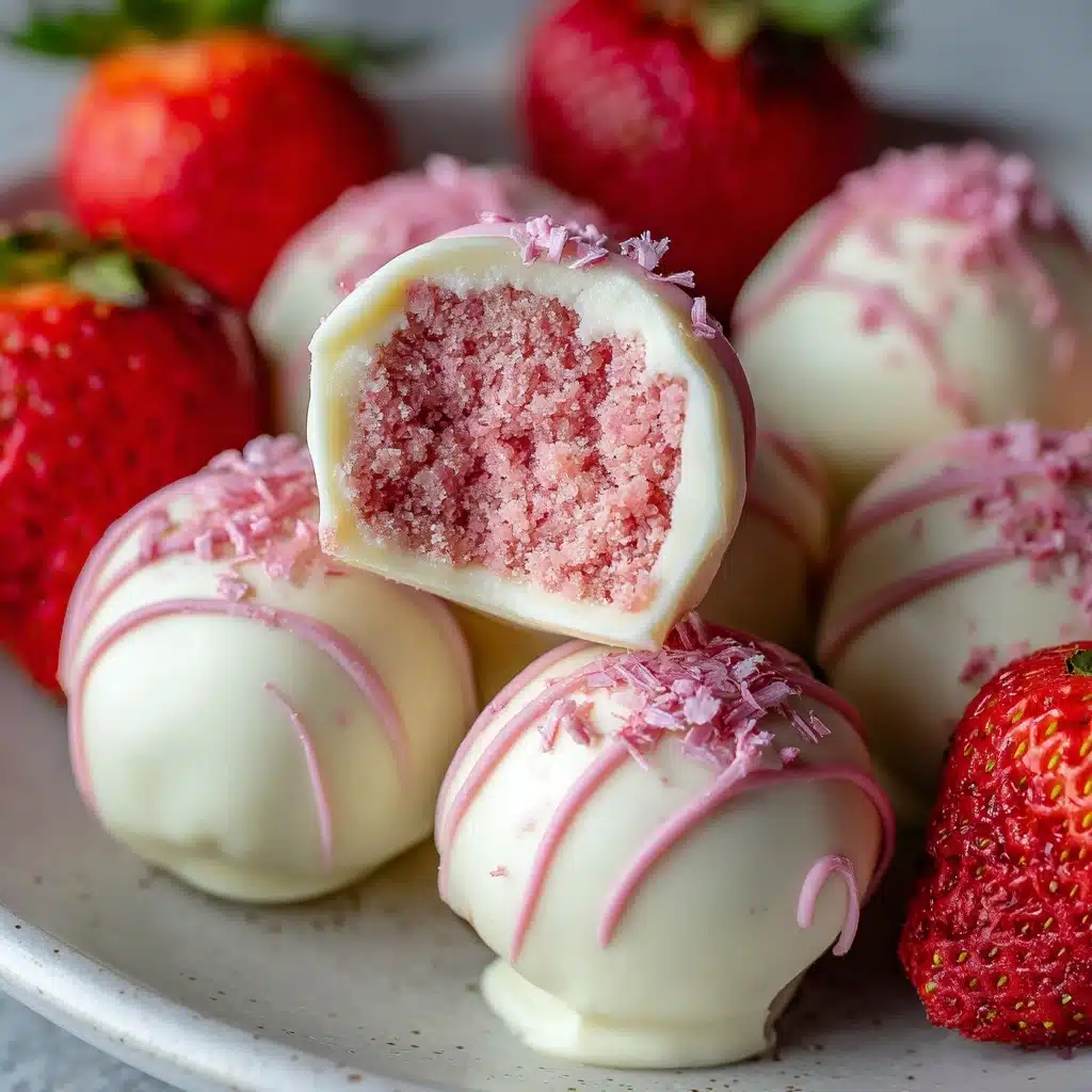 White Chocolate Strawberry Truffles Recipe - Recipe Image