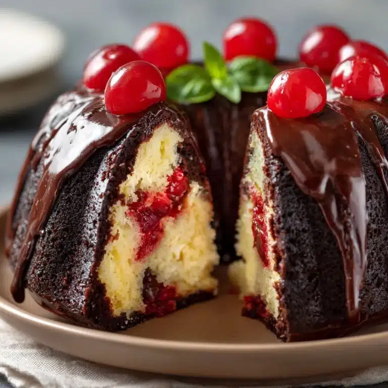 Cherry Chocolate Cream Cheese Bundt Cake Recipe