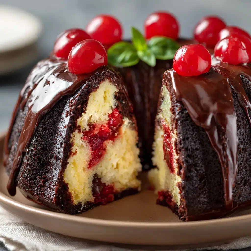 Cherry Chocolate Cream Cheese Bundt Cake Recipe
