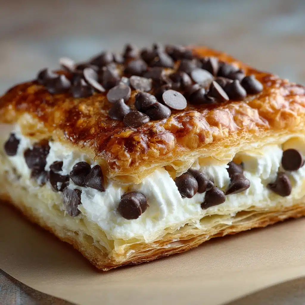 Ricotta Chocolate Chip Pastry Squares Recipe - Recipe Image