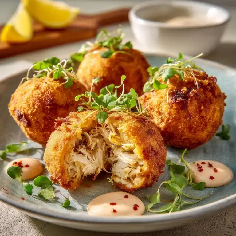 Crab Beignets with Remoulade Dipping Sauce Recipe