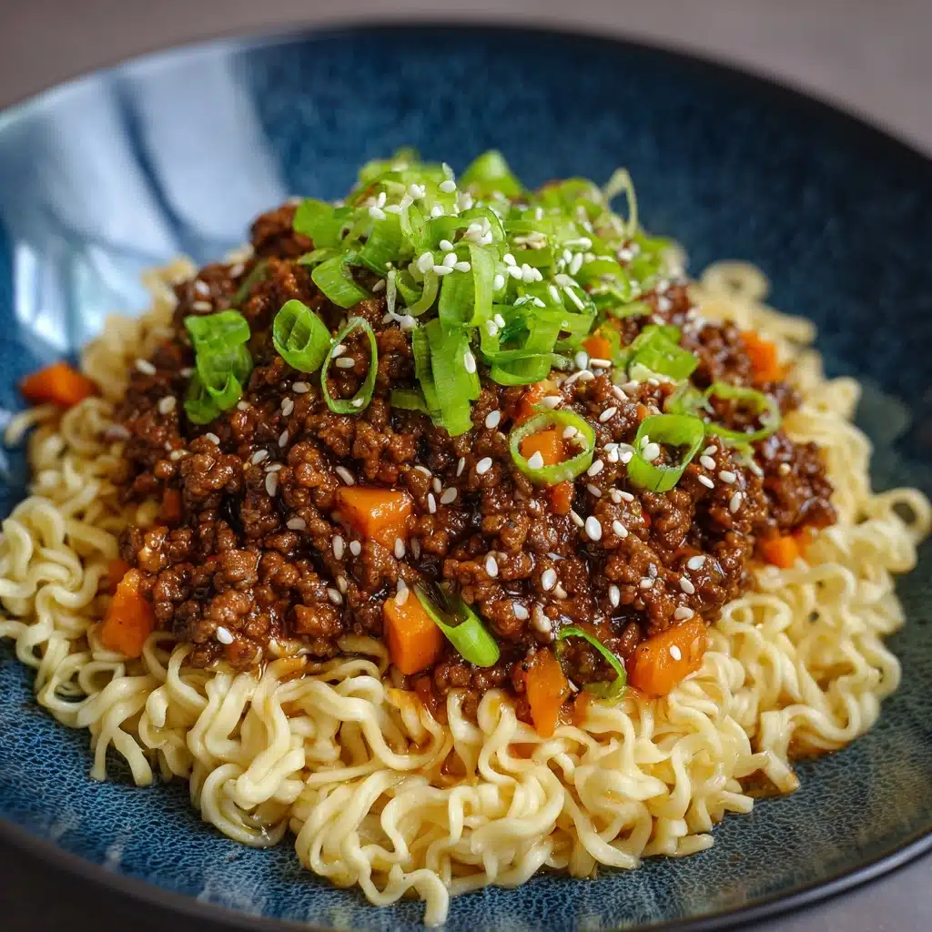 Mongolian Ground Beef Noodles Recipe - Recipe Image