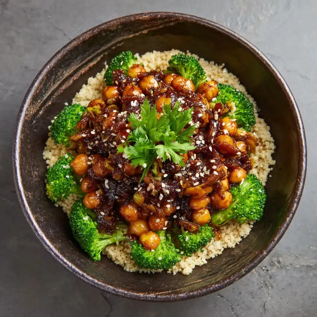 Sticky Sesame Chickpeas & Broccoli Recipe