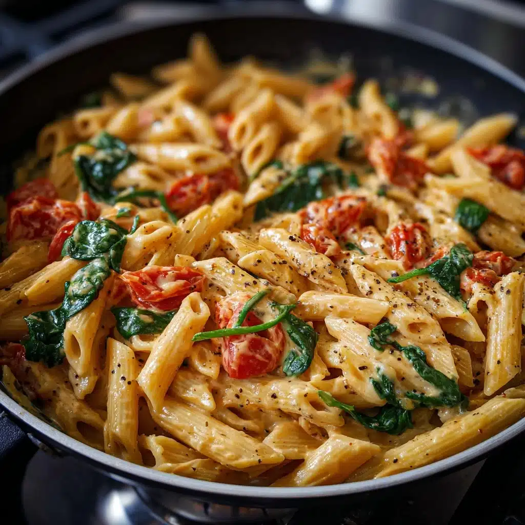 Spinach Tomato Pasta Recipe - Recipe Image