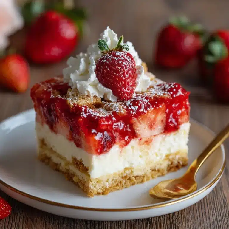 No-Fuss Strawberry Cheesecake Dump Cake Recipe